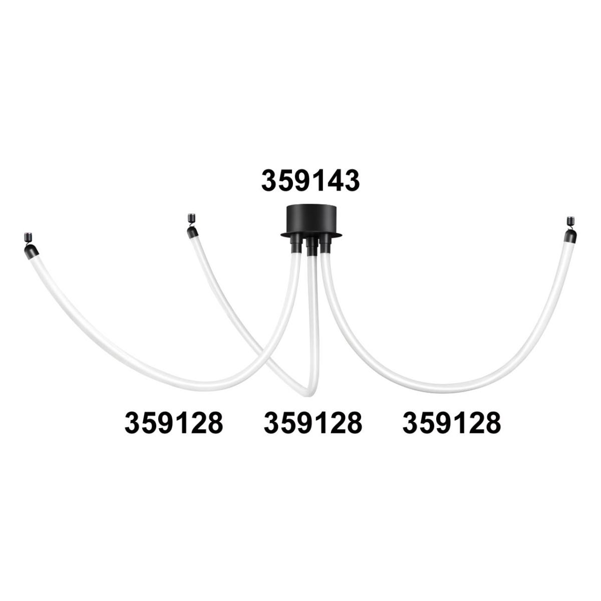 фото светодиодный гибкий неон novotech konst ramo 14w/m теплый белый 1 м 359128 | 220svet.ru
