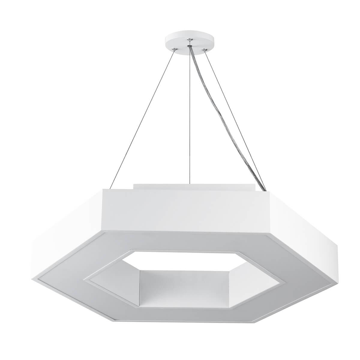 фото подвесной светодиодный cветильник эра hexagon spo-123-w-40k-045 45вт 4000к белый б0050554 | 220svet.ru