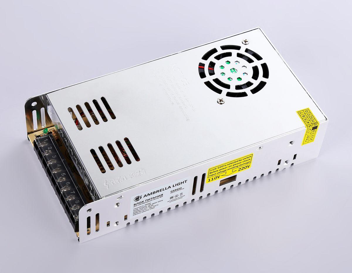 фото блок питания для светодиодной ленты ambrella light illumination led driver 12v 400w ip20 33,3a gs9552 | 220svet.ru