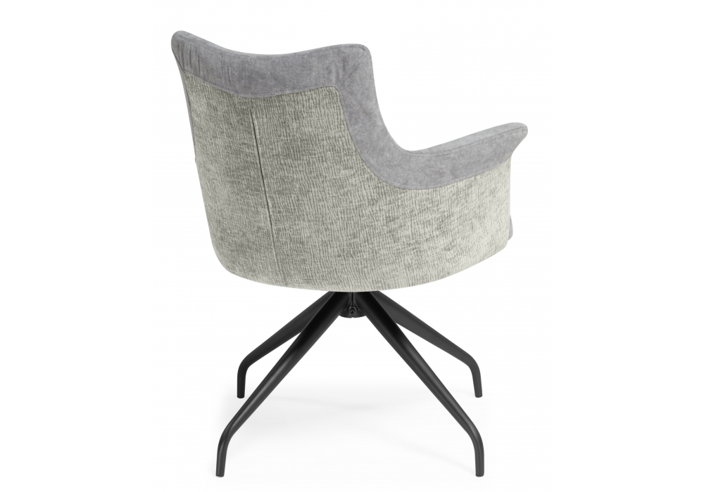 фото стул крутящийся на металлокаркасе woodville kaser 360 grey / black 15841 | 220svet.ru