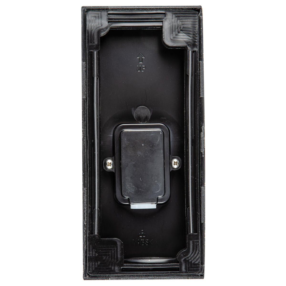 фото уличный настенный светильник uniel uul-p52a 2х6w/gu10 ip65 black ul-00010511 | 220svet.ru