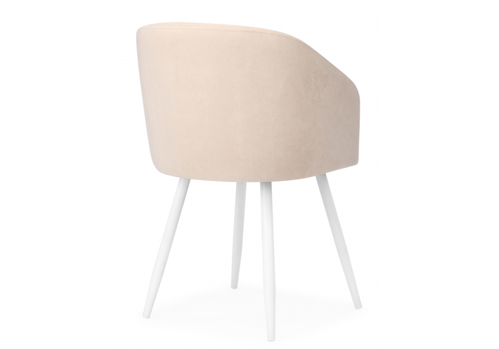 фото стул на металлокаркасе woodville монер бежевый (glory 03) / белый 632628 | 220svet.ru