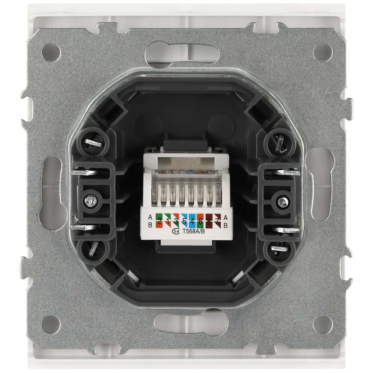 фото розетка эра arktik 16-3107-08 информационная rj45 белый матовый б0070481 | 220svet.ru