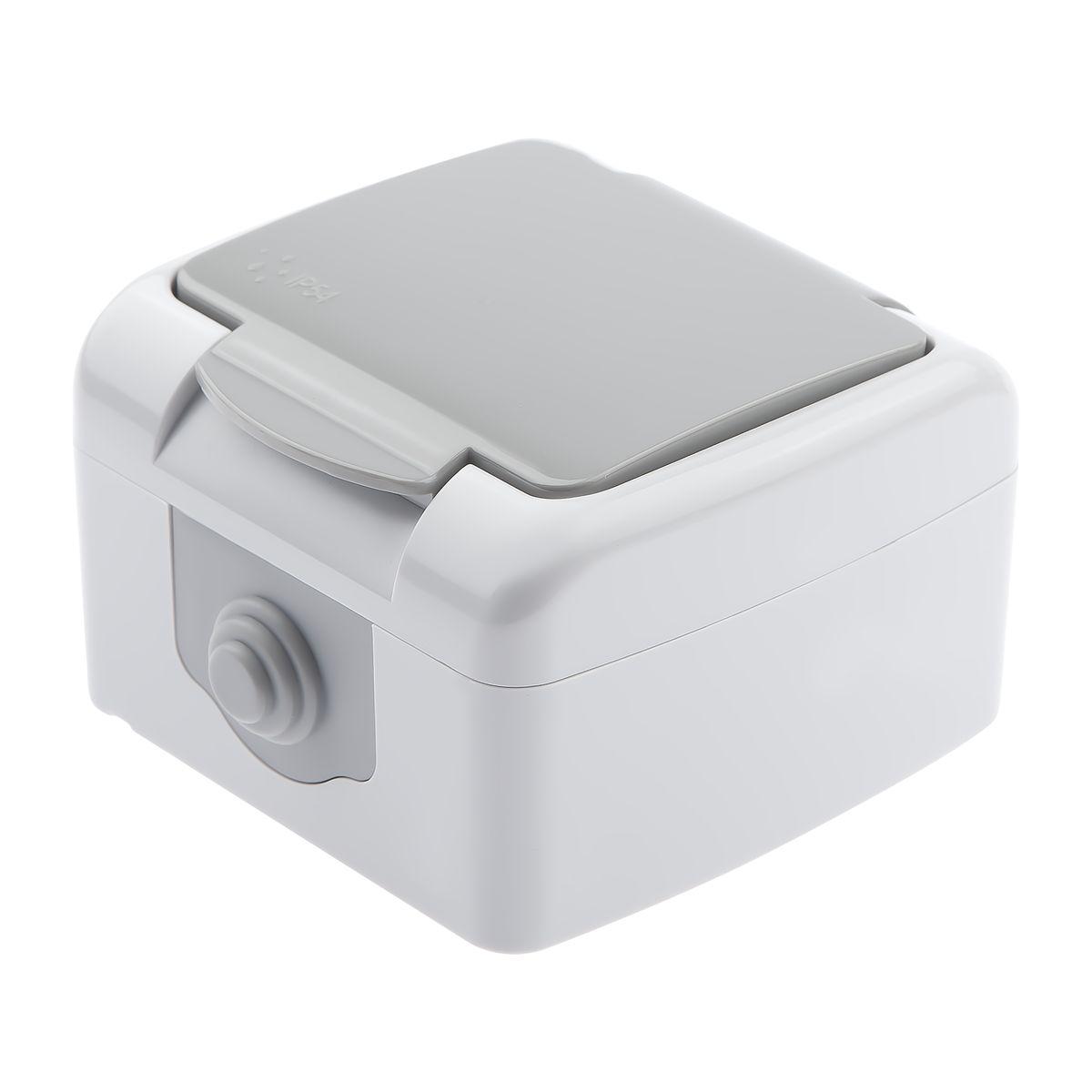 фото розетка эра schuko 2p+e 16a 250v с крышкой 5-201-03 б0050945 | 220svet.ru