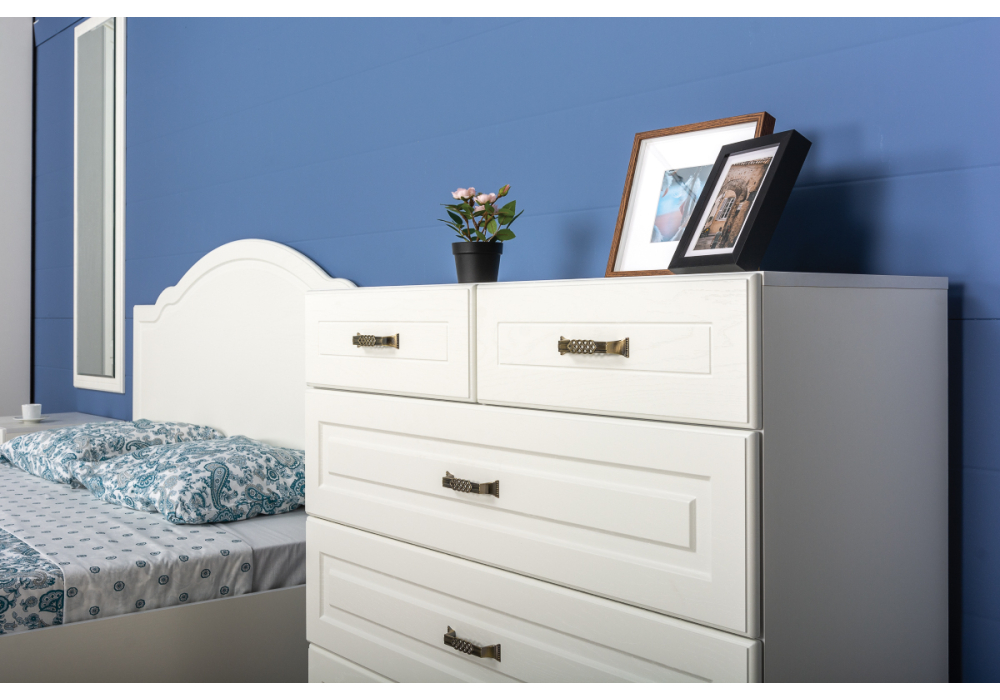 фото комод woodville ливерпуль белый / ясень ваниль 494543 | 220svet.ru