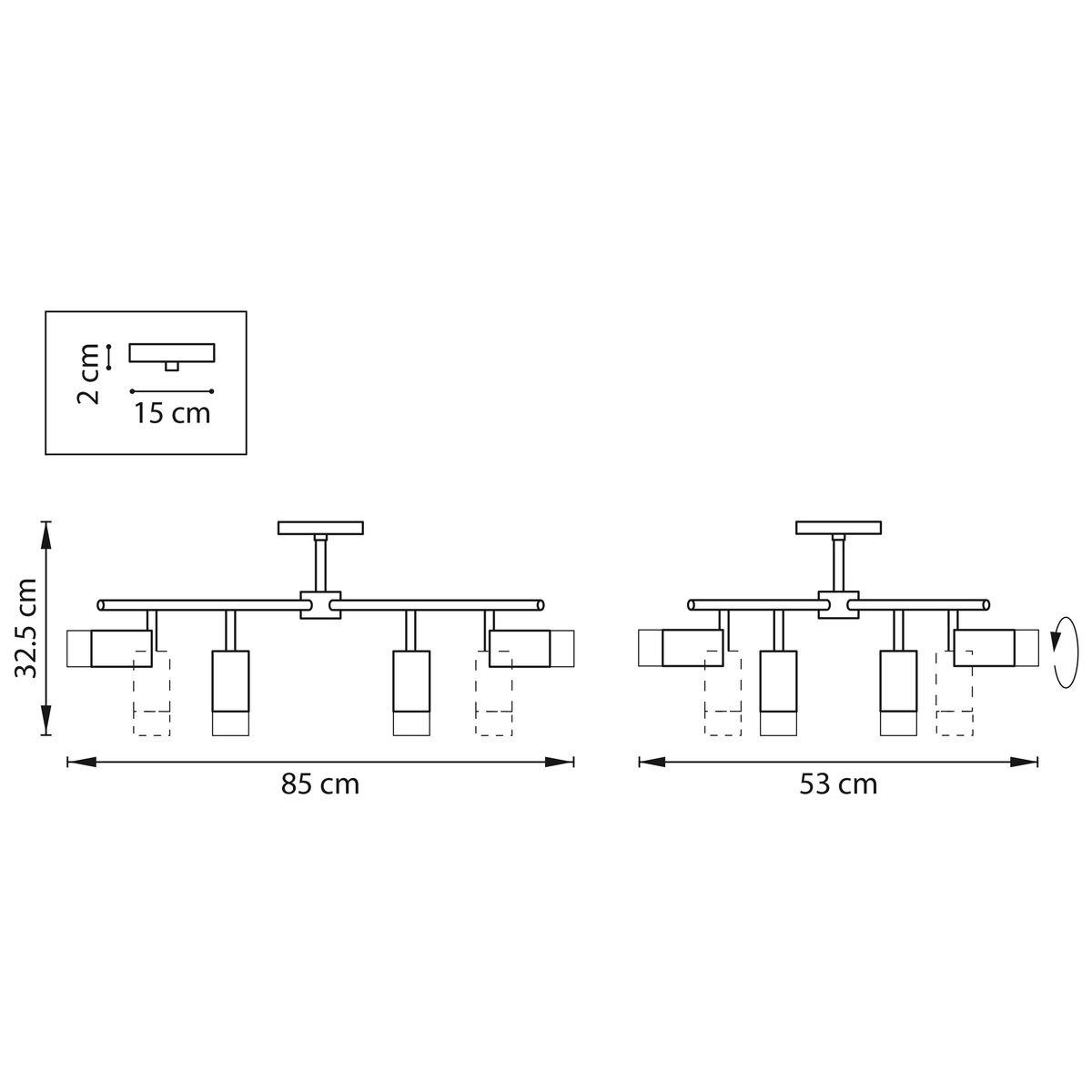 фото потолочная люстра lightstar rullo (571728+214437-4+214436-4+202431-8) lr7283643741 | 220svet.ru