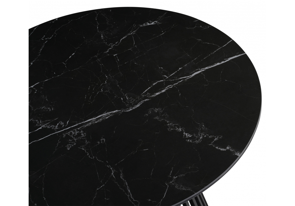 фото керамический стол woodville нэнси 90х90х75 черный мрамор shakespeare black 612877 | 220svet.ru