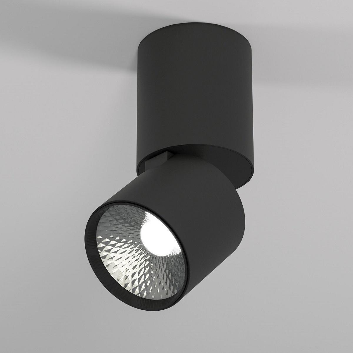 фото потолочный светодиодный светильник elektrostandard 25042/led 10w 4000k черный a063680 | 220svet.ru