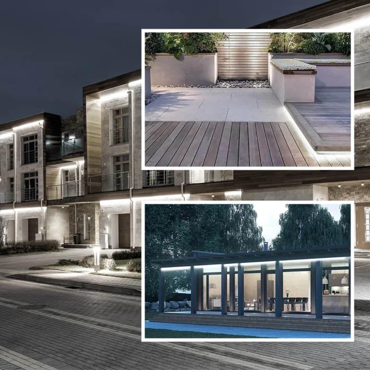 фото влагозащищенная лента ogm 7w/m 120led/m 2835smd дневной белый 50m o17-08 | 220svet.ru