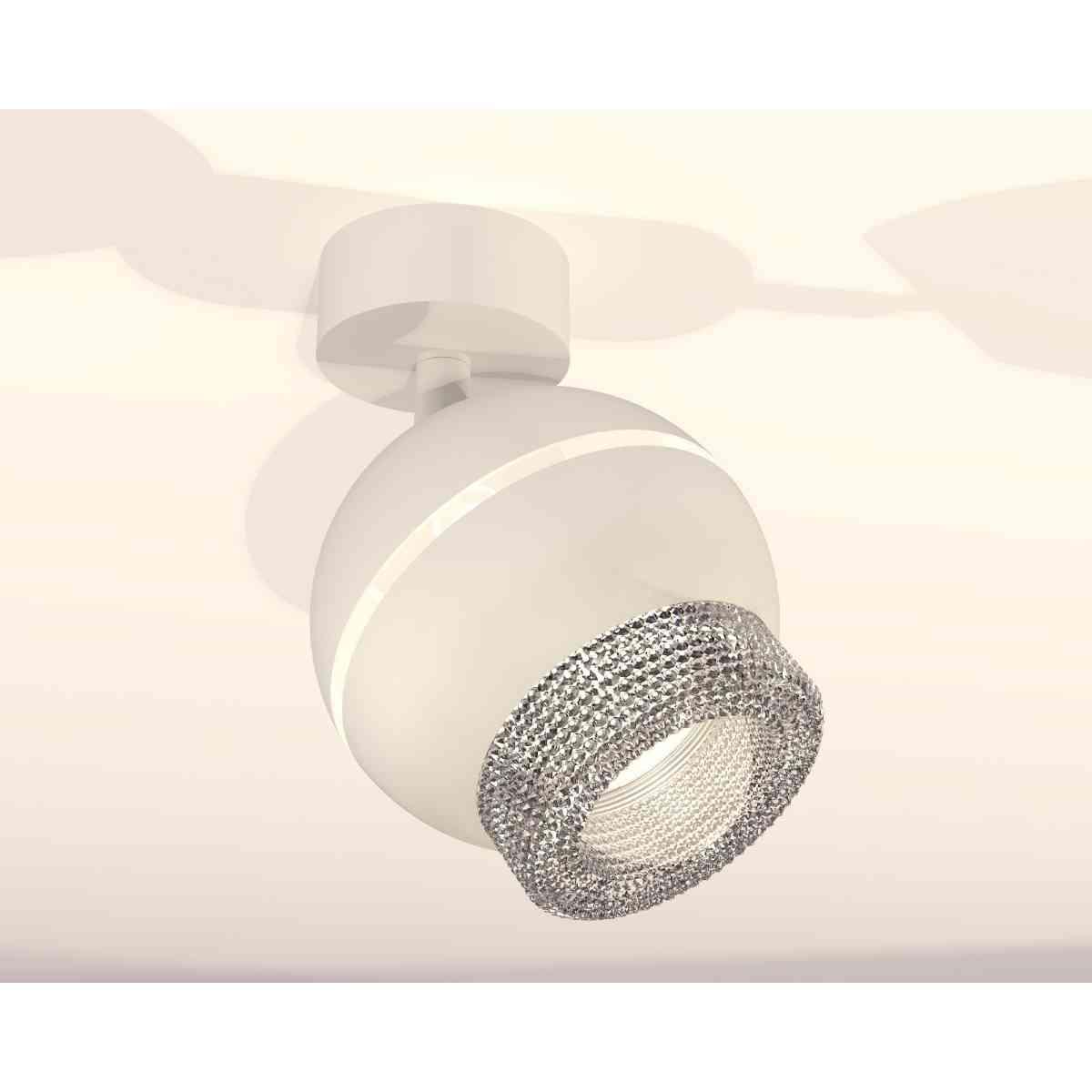фото комплект накладного светильника ambrella light techno spot xm1101010 swh/cl белый песок/прозрачный (a2202, c1101, n7191) | 220svet.ru