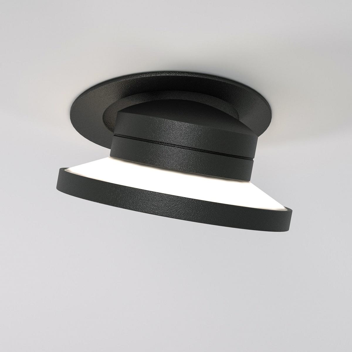 фото встраиваемый светодиодный светильник elektrostandard surf 25084/led 6w 4000k черный a063675 | 220svet.ru