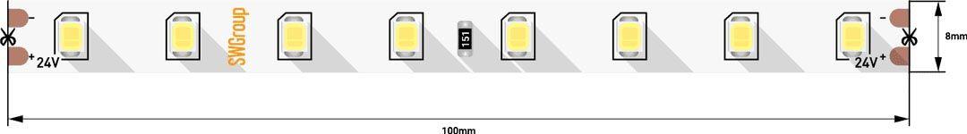 фото лента swg 7,2w/m 80led/m 2835smd нейтральный белый 5m 003595 | 220svet.ru