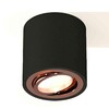 Миниатюра фото комплект накладного светильника ambrella light techno spot xs7532005 sbk/ppg черный песок/золото розовое полированное (c7532, n7005) | 220svet.ru