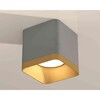Миниатюра фото комплект накладного светильника ambrella light techno spot xs7807004 sgr/sgd серый песок/золото песок (c7807, n7704) | 220svet.ru