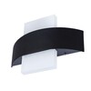 Миниатюра фото уличный настенный светодиодный светильник arte lamp croce a1444ap-1bk | 220svet.ru
