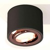 Миниатюра фото комплект накладного светильника ambrella light techno spot xs7511005 sbk/ppg черный песок/золото розовое полированное (c7511, n7005) | 220svet.ru