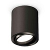 Миниатюра фото комплект накладного светильника ambrella light xs7422001 sbk/pbk черный песок/черный матовый (c7422, n7002) | 220svet.ru