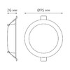 Миниатюра фото встраиваемый светильник gauss elementary downlight 9100420205 | 220svet.ru