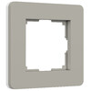 Миниатюра фото рамка на 1 пост дымчатый/белый werkel split soft-touch w0013067 | 220svet.ru