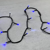 Миниатюра фото гирлянда нить 10м синяя с мерцанием белого диода 24в, 100 led, провод черный пвх, ip54 ltc pst100blw-11-1b | 220svet.ru