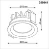Миниатюра фото встраиваемый светильник светодиодный с переключателем цветовой температуры novotech rayne 359841 черный | 220svet.ru