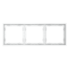 Миниатюра фото рамка пластиковая на 3 поста voltum s70 vls100302 (белый матовый) | 220svet.ru