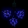 Миниатюра фото комплект 3 синих нити с мерцанием белого диода по 20м, 600 led, провод черный пвх, ip54 ltc kdd600blw-11-1b | 220svet.ru