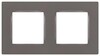 Миниатюра фото рамка для розеток и выключателей эра серия 12 12-5202-16 на 2 поста, классик, титан б0067733 | 220svet.ru