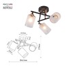 Миниатюра фото потолочная люстра rivoli fiona 3163-303 б0059259 | 220svet.ru