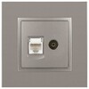 Миниатюра фото розетка эра elegance 14-3110-16 rj45+tv, титан б0065768 | 220svet.ru