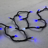 Миниатюра фото гирлянда нить 10м синяя с мерцанием белого диода 220в, 75 led, провод черный каучук, ip65 ltc ll75blw-1-2b | 220svet.ru