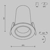 Миниатюра фото встраиваемый светильник светодиодный maytoni focus led dl125-l12-3k-b | 220svet.ru