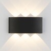 Миниатюра фото уличный настенный светодиодный светильник elektrostandard 1551 techno led черный a049671 | 220svet.ru