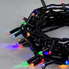 Миниатюра фото гирлянда нить с колпачком 10м разноцветная с мерцанием белого диода 220в, 100 led, провод черный пвх ltc pst100blwcap-11-2m | 220svet.ru