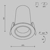 Миниатюра фото встраиваемый светильник светодиодный maytoni focus led dl125-l12-4k-b | 220svet.ru