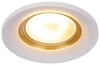 Миниатюра фото встраиваемый светильник эра kl107 wh/gd б0061095 | 220svet.ru