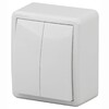 Миниатюра фото переключатель двухклавишный эра 10ax 250v 11-1204-01 б0020663 | 220svet.ru