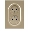 Миниатюра фото розетка эра arktik 16-2107-04 без заземления двойная 2x2p 16а-250в шампань б0071684 | 220svet.ru