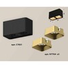 Миниатюра фото комплект накладного светильника ambrella light techno spot xs7851004 sbk/sgd черный песок/золото песок (c7851, n7704) | 220svet.ru
