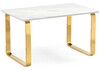 Миниатюра фото керамический стол woodville селена 4 140х80х77 белый мрамор / золото 571414 | 220svet.ru