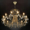 Миниатюра фото подвесная люстра с хрустальным декором eurosvet alda 3305/12 латунь | 220svet.ru