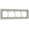 Миниатюра фото рамка на 4 поста дымчатый/белый werkel split soft-touch w0043067 | 220svet.ru