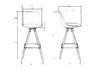Миниатюра фото стул полубарный dobrin ronni lmzl-pp759a-1-n_lb-mtr_el-gr-04-11653 | 220svet.ru