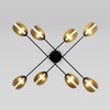 Миниатюра фото потолочная люстра eurosvet 70148/8 черный/золото | 220svet.ru