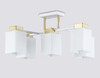 Миниатюра фото потолочная люстра на штанге ambrella light traditional loft tr tr303047/5 wh/gd | 220svet.ru