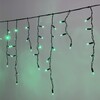 Миниатюра фото гирлянда бахрома с колпачком 3,1 x 0,5 м зелёная 220в, 120 led, провод черный пвх, ip65 ltc pil120cap-11-2g | 220svet.ru