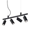 Миниатюра фото люстра ideal lux dynamite sp4 nero | 220svet.ru