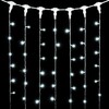 Миниатюра фото гирлянда занавес 1 x 9 м белый 220в, 900 led, провод прозрачный пвх, ip54 ltc pcl901-10-2w | 220svet.ru