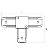 Миниатюра фото коннектор трековый однофазный t-образный черный lightstar barra 502137 | 220svet.ru