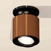 Миниатюра фото комплект накладного светильника ambrella light techno spot xs7404100 scf/pbk кофе песок/черный полированный (n7926, c7404, n7002) | 220svet.ru